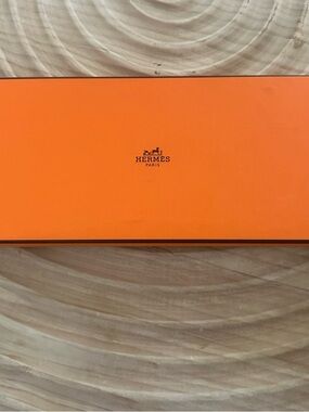 Hermes Orange Storage Box with Black Logo
